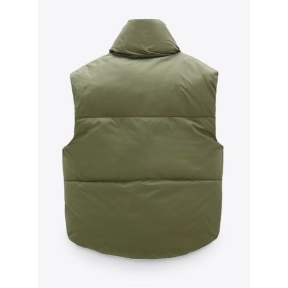ZARA REVERSIBLE CROPPED PUFFER VEST - Picture 4 of 16